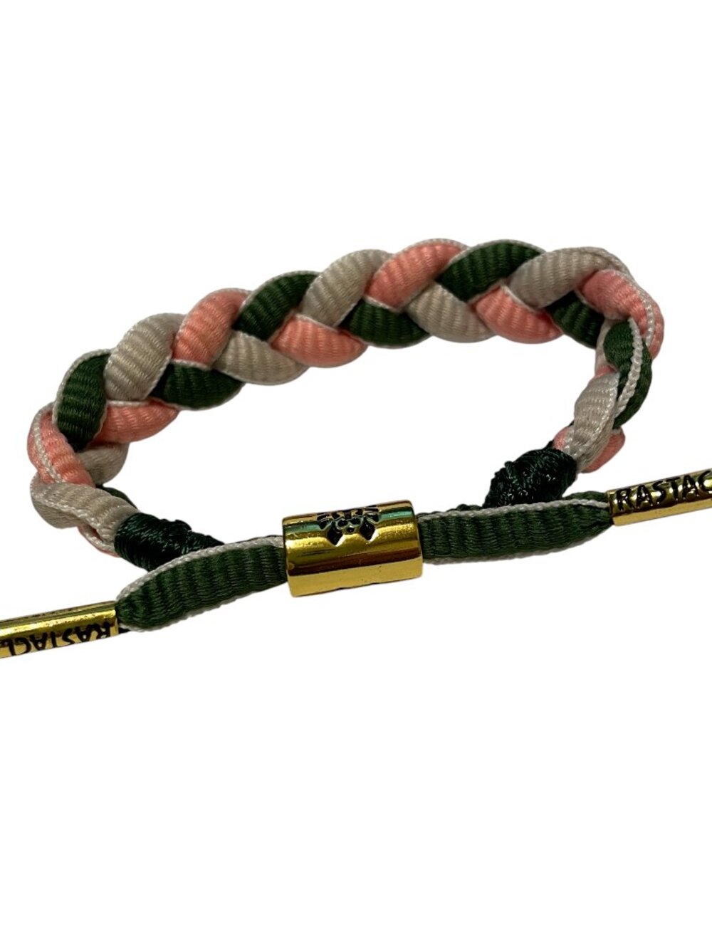 Rastaclat Shoelace Bracelet Green and Pink
